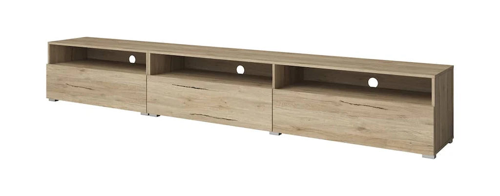 Baros Wooden TV Stand 270cm in San Remo Oak