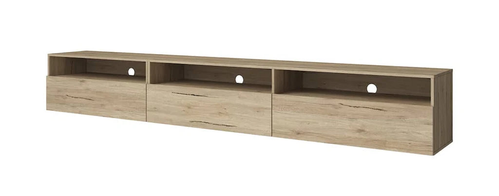 Baros Wooden TV Stand 270cm in San Remo Oak