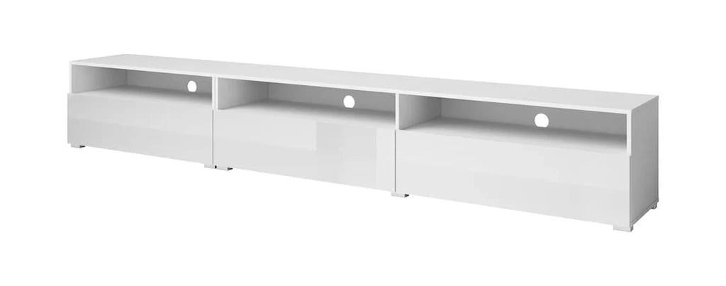 Baros Wooden TV Stand 270cm in White Gloss