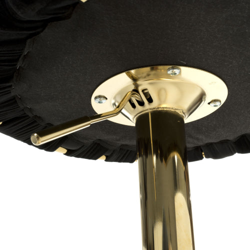 Bellaire Brushed Velvet Bar Stool With Gold Base In Black