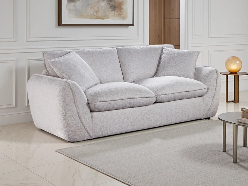 Berlin 2 Seater Sofa In Beige Fabric - Furniture One Shop