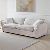 Berlin 3 Seater Sofa In Beige Fabric