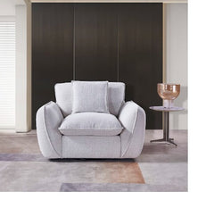 Berlin Fabric Armchair In Beige - Furniture One Shop