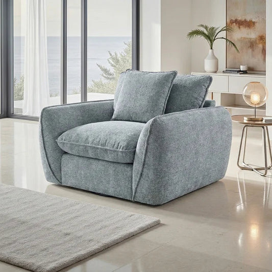 Berlin Fabric Armchair In Grey