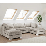Bishop Fullback U-Shape Corner Sofa In Truffle