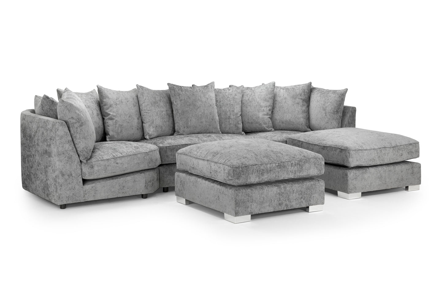 Bishop Scatterback U-Shape Corner Sofa In Platinum