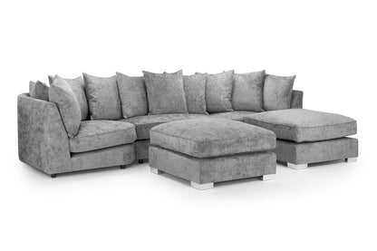 Bishop Scatterback U-Shape Corner Sofa In Platinum