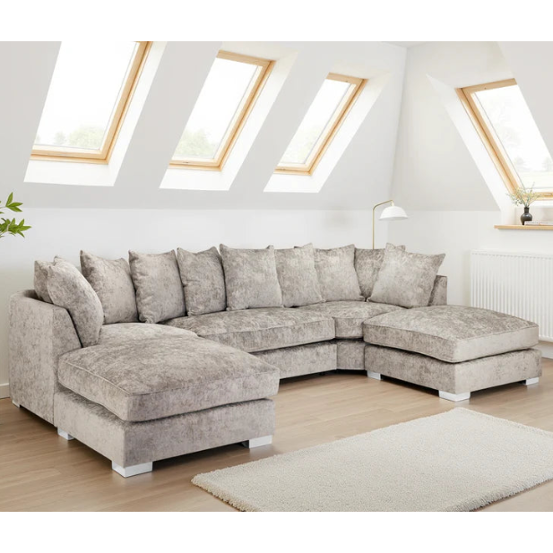 Bishop Scatterback U-Shape Corner Sofa In Truffle