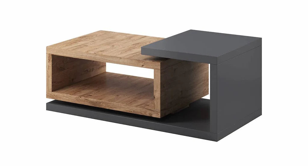 Bota Wooden Coffee Table 120cm in Oak Ribbec and Grey