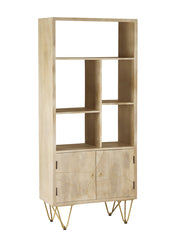 Light Gold Large Bookcase 2 Door - Furniture One Shop