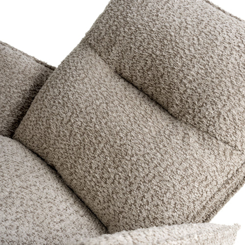 Brunswick Textured Chenille Effect Mink Dining Chairs With Black Legs In Pair