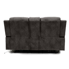 C-Love Tech Fabric 2 Seater Electric Recliner Sofa In Clove Brown With LED
