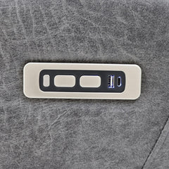 C-Love Tech Fabric 2 Seater Electric Recliner Sofa In Grey With LED