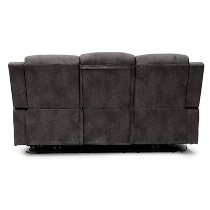C-Love Tech Fabric 3 Seater Electric Recliner Sofa In Clove Brown With LED