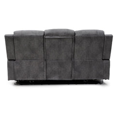 C-Love Tech Fabric 3 Seater Electric Recliner Sofa In Grey With LED
