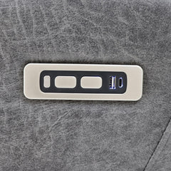 C-Love Tech Fabric 3 Seater Electric Recliner Sofa In Grey With LED