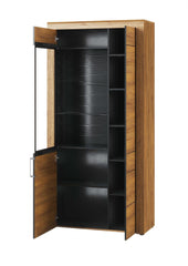 Camar Large 2 Door Display Cabinet In Oak Effect