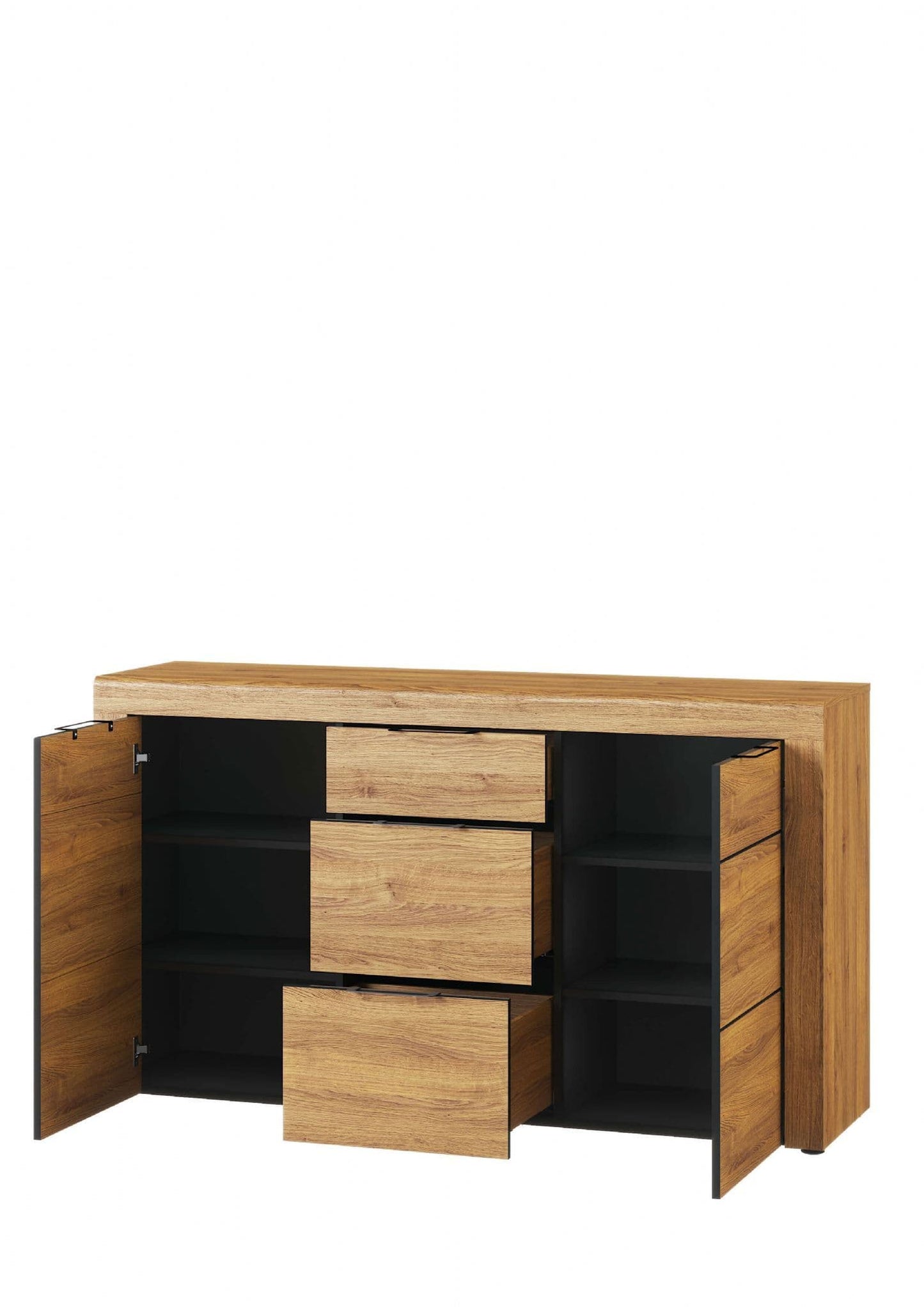 Camar Large 3 Drawer Sideboard In Oak Effect