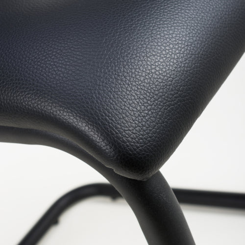 Carlisle Black Leather Effect Dining Chairs With Metal Legs (Pack of 4)