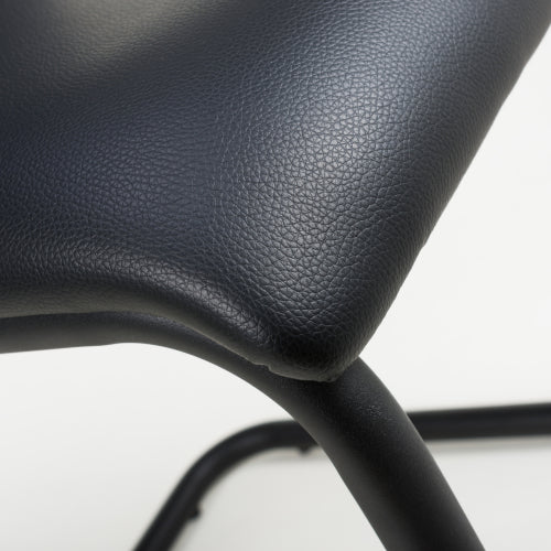 Carlisle Black Leather Effect Dining Chairs With Metal Legs (Pack of 4)