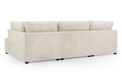 Carnaby Boucle Fabric U-Shape Corner Sofa In Beige