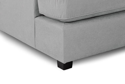 Carnaby Classic U-Shape Corner Sofa In Grey With Footstool