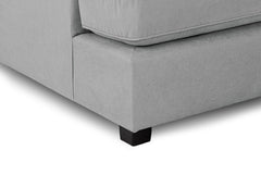 Carnaby Classic U-Shape Corner Sofa In Grey With Footstool