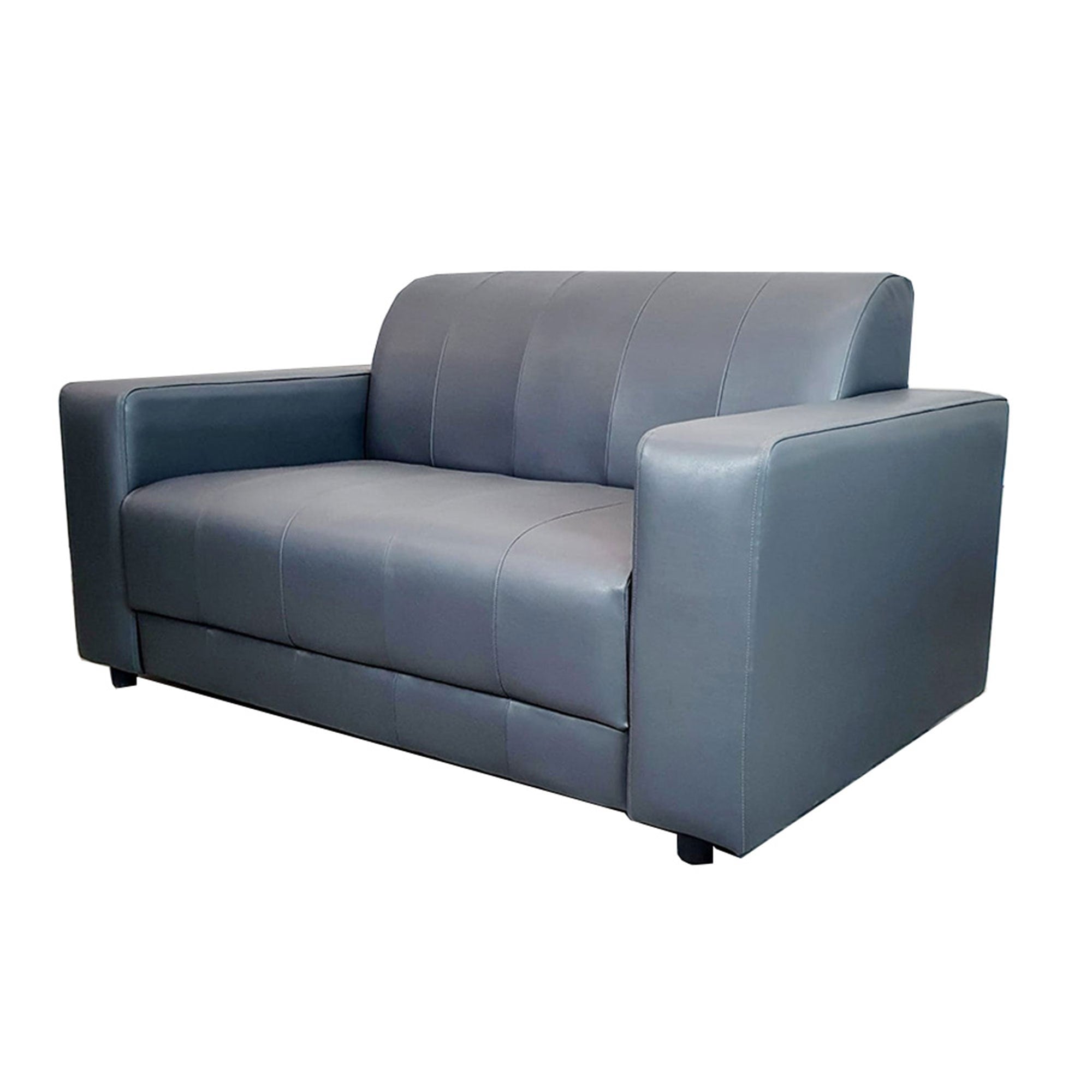 Chatham 2 Seater Faux Leather Sofa in Dark Grey