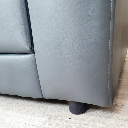 Chatham 3 Seater Faux Leather Sofa in Dark Grey