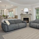 Chelsea Fabric 3 Seater Electric Recliner Sofa In Charcoal Grey