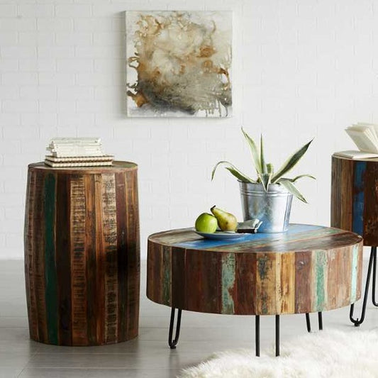 Coastal Drum Stool