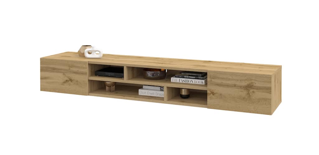 Coby Wooden TV Stand 209cm in Oak Wotan