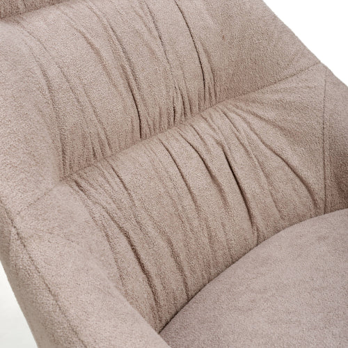 Corinth Natural Linen Effect Fabric Dining Chairs In Pair