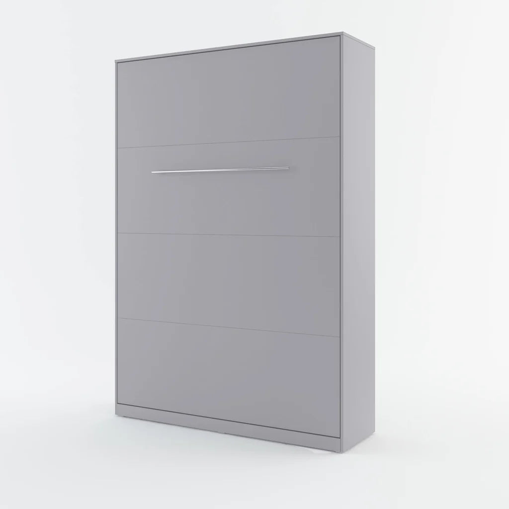 CP-03 Vertical Wooden Wall Single Bed in Matt Grey 90cm