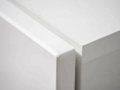 Cross Wooden 2 Door 2 Drawers Display Cabinet in White High Gloss - Furniture One Shop