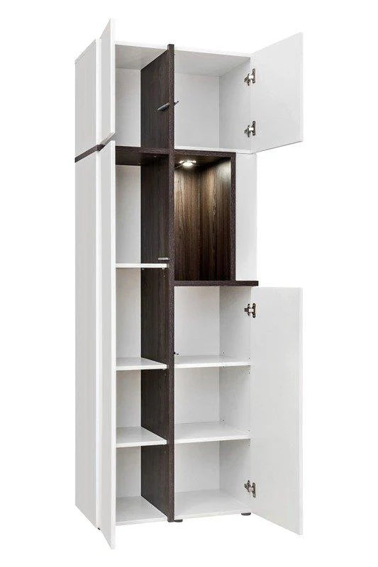 Cross Wooden Entertainment Unit in Front White High Gloss