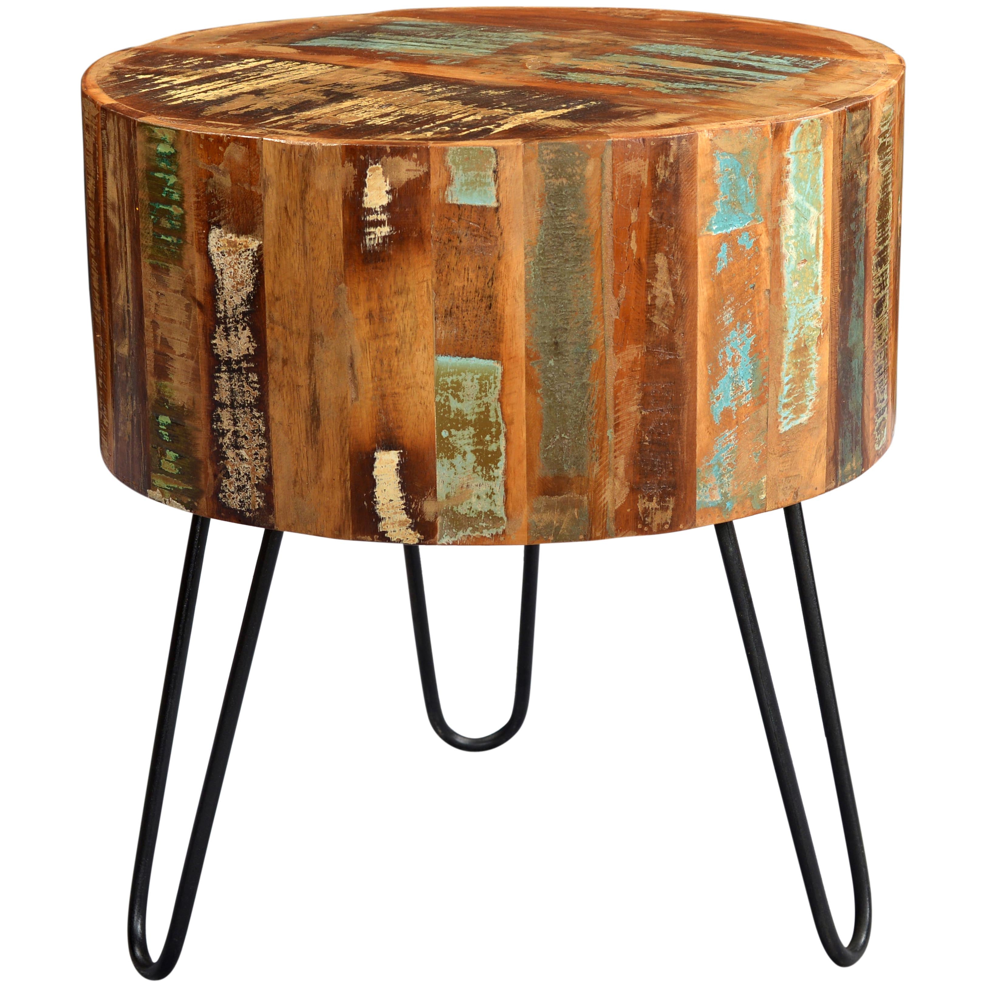 Coastal Drum Bedside Table