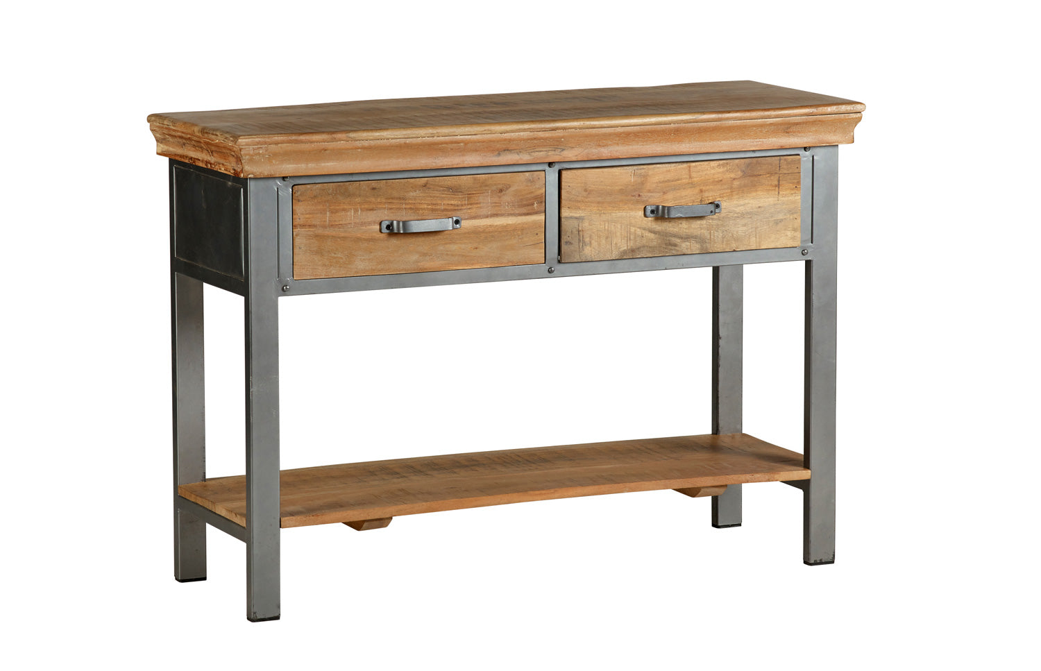 Metropolis Industrial 2 Drawer Console Table