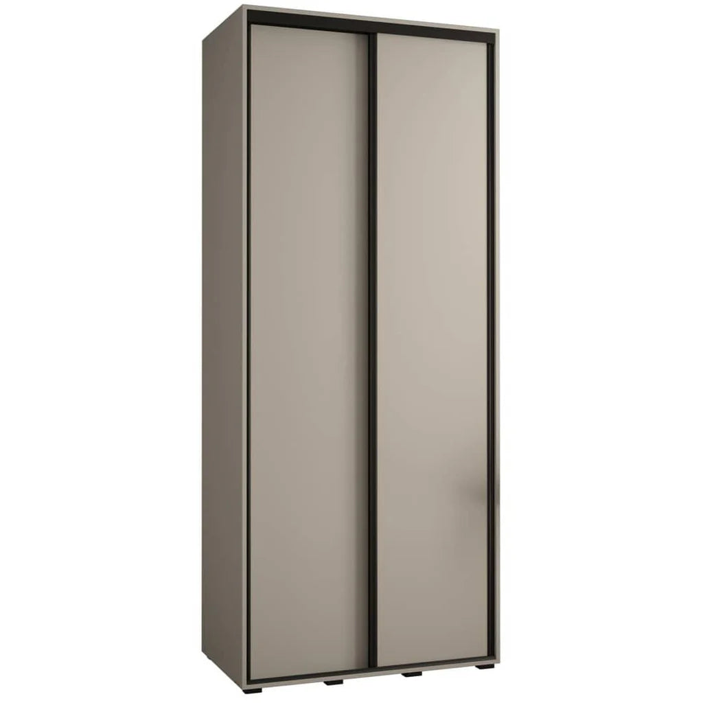 Dakota 2 Sliding Door Wooden Wardrobe in Cashmere