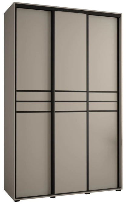 Dakota 3 Sliding Door Wooden Wardrobe in Cashmere