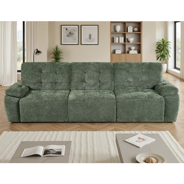 Dallas Electric Sofa Bed 3 Seater In Green