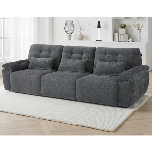 Dallas Electric Sofa Bed 3 Seater In Grey