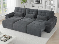 Dallas Electric Sofa Bed 3 Seater In Grey