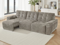 Dallas Electric Sofa Bed 3 Seater In Mushroom