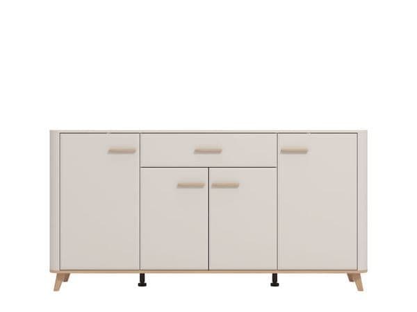 Dariqon 4 Door 1 Drawer Sideboard In Cashmere And Oak Effect