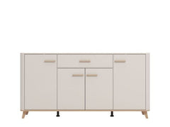 Dariqon 4 Door 1 Drawer Sideboard In Cashmere And Oak Effect