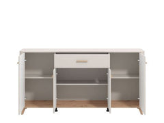 Dariqon 4 Door 1 Drawer Sideboard In Cashmere And Oak Effect