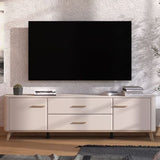 Dariqon Large TV Stand With 2 Door 2 Drawer In Cashmere And Oak Effect
