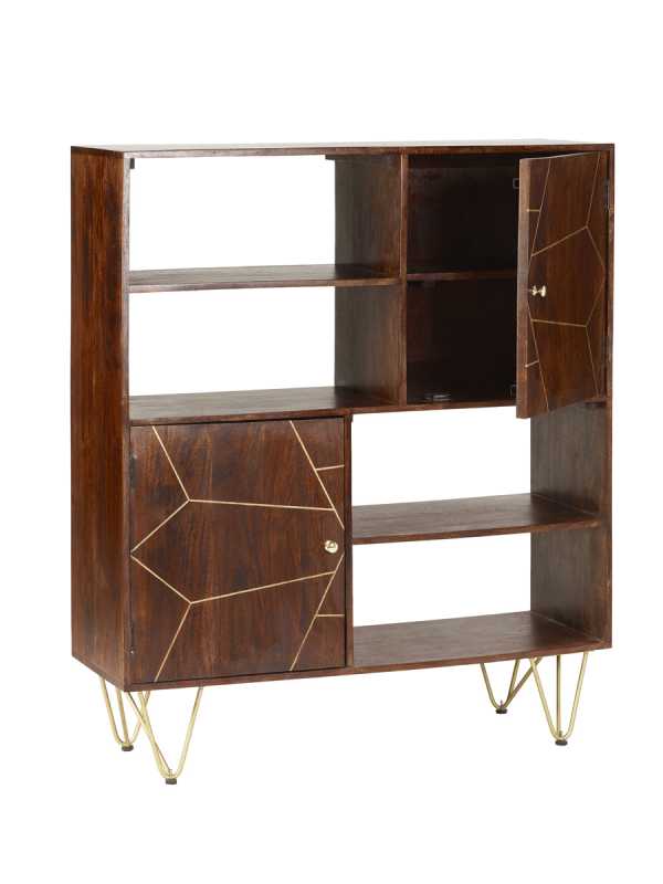 Dark Gold Display Cabinet