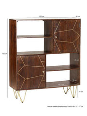 Dark Gold Display Cabinet - Furniture One Shop